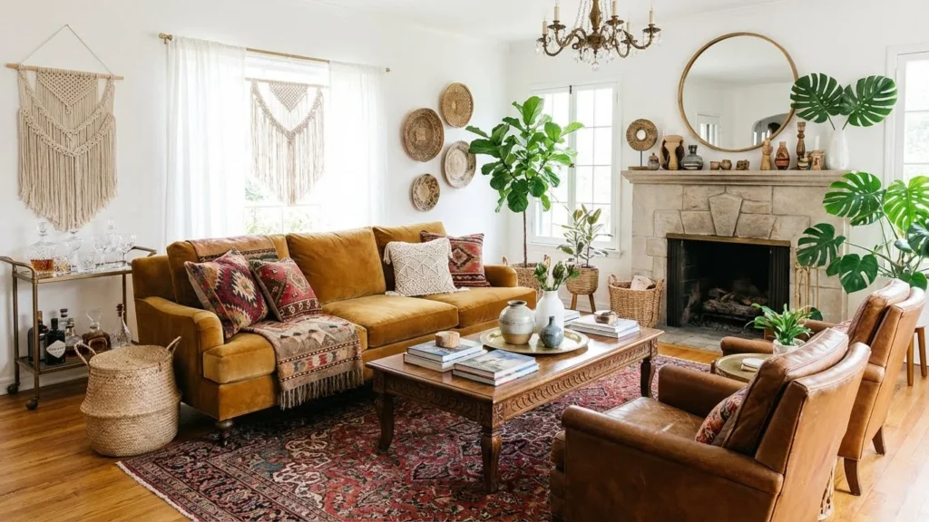 Luxury Boho Chic Living Area