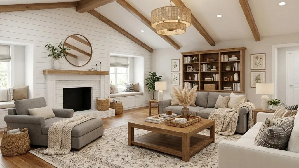 Neutral Cozy Living Rooms