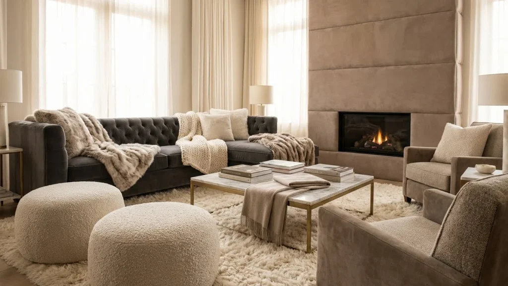 Plush Textures Premium Living Room