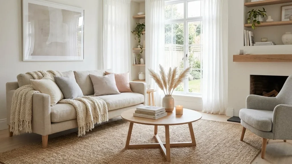 Scandinavian Soft-Tone Living Space