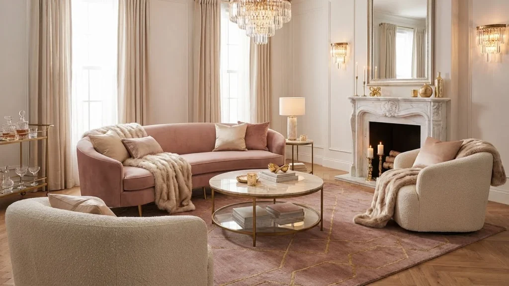 Soft Glam Living Room Retreat
