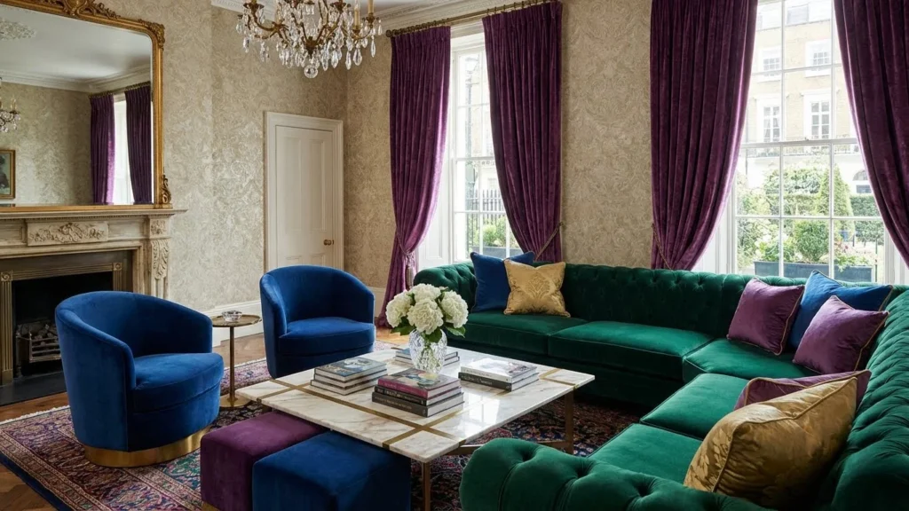 Velvet Elegance Living Room