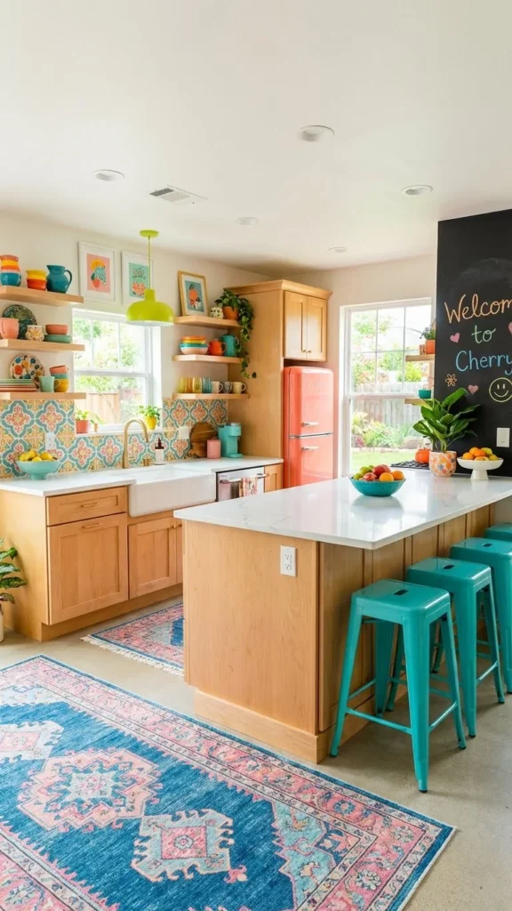 Bright Color Pop Kitchen