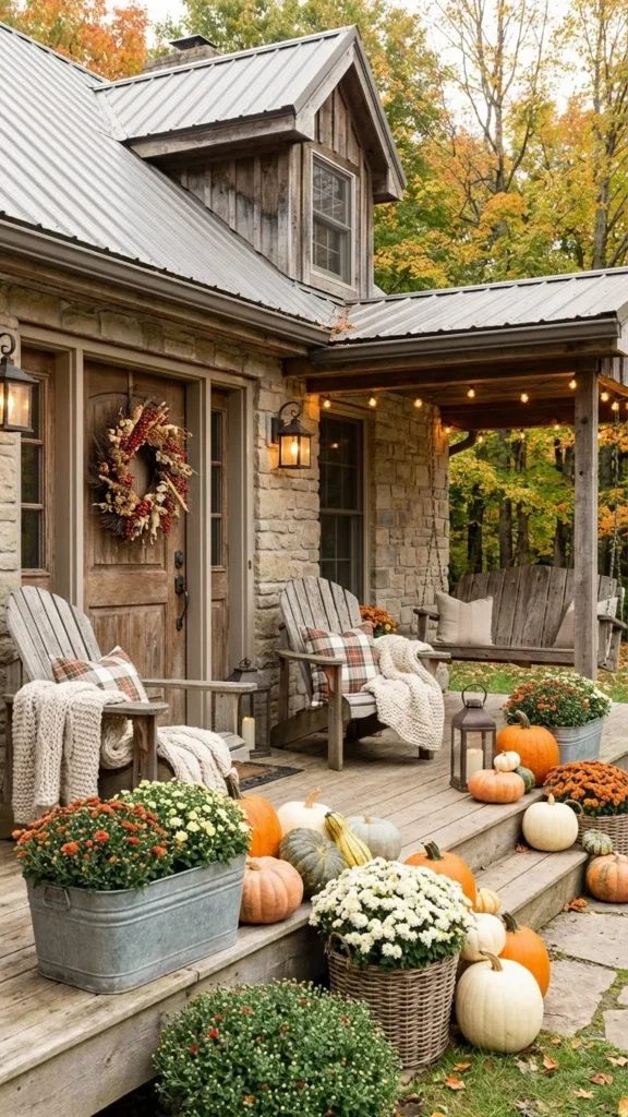 Charming Farmhouse Fall Porch