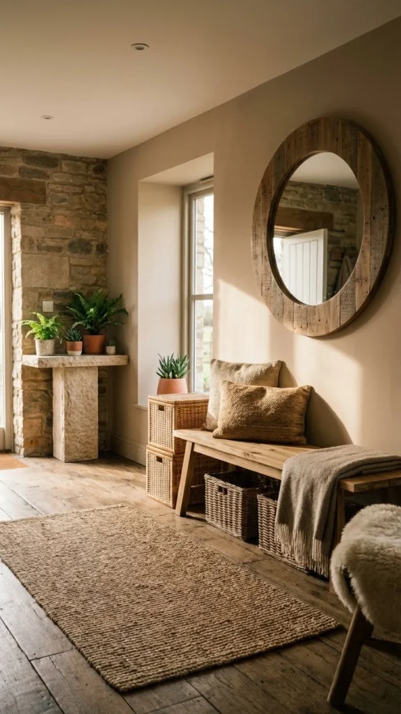 Earthy Material Entryway