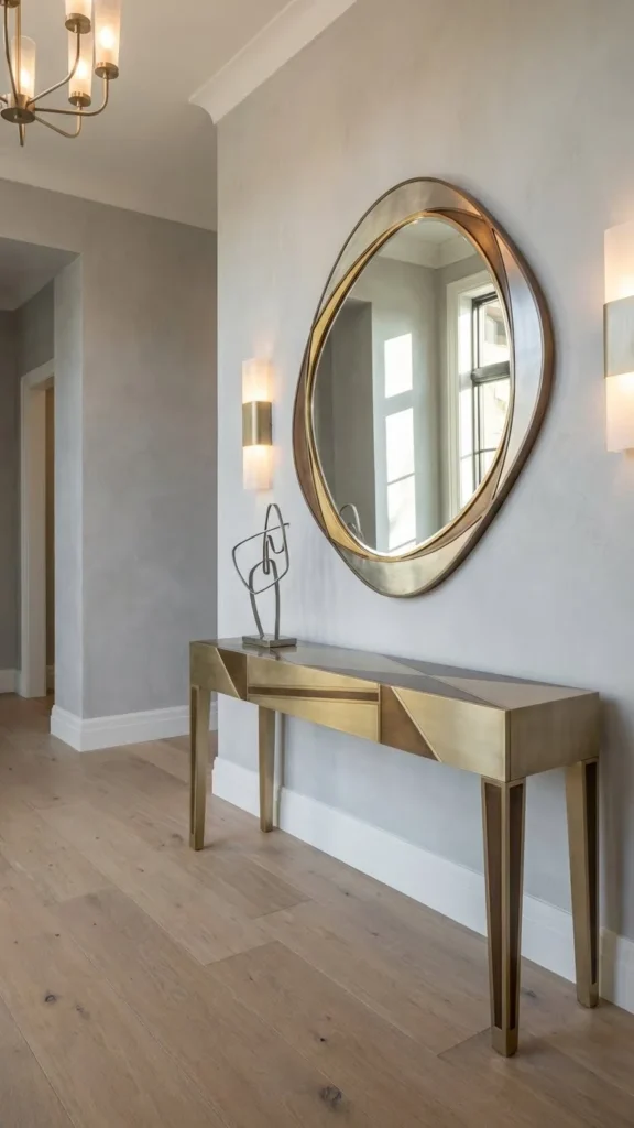 Metallic Accent Foyer