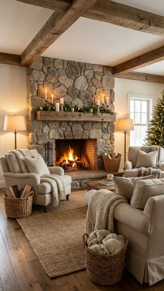 Rustic Fireplace