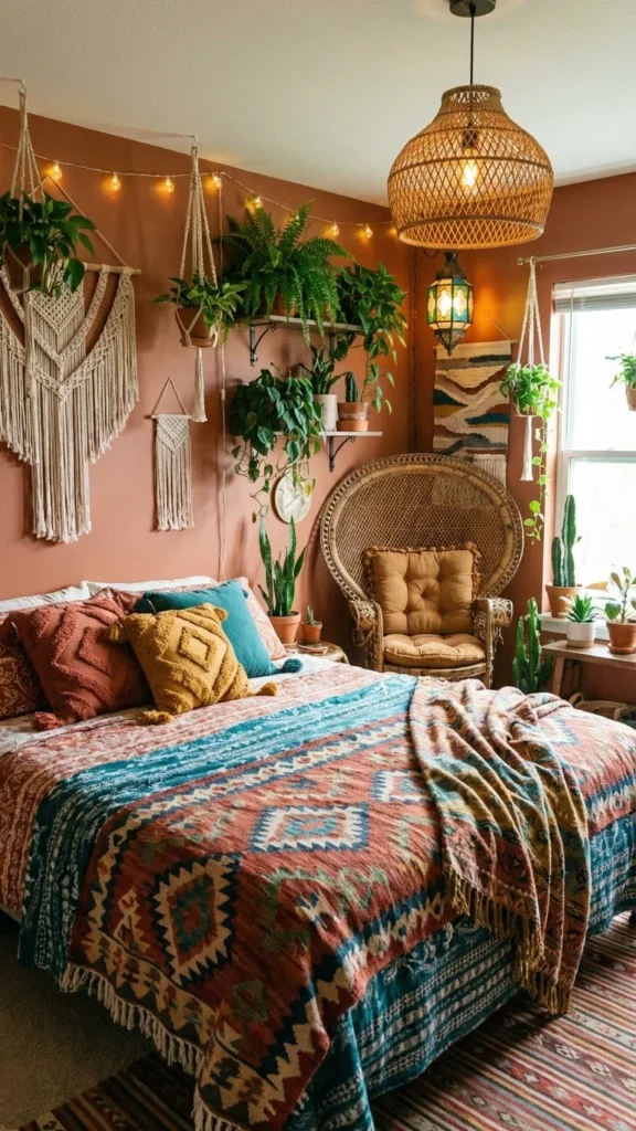 Boho Bedroom Plants