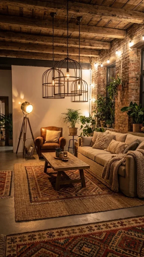 Boho Industrial Lighting