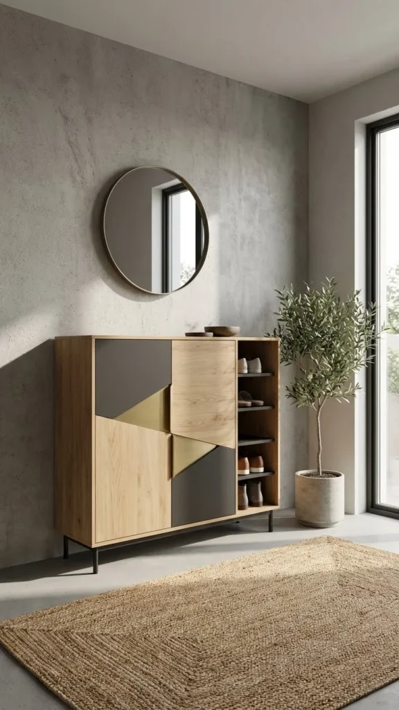 Contemporary Shoe Storage Cabinet
