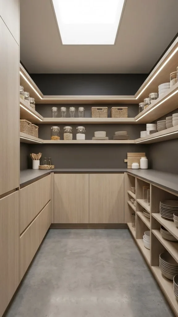 Contemporary Walk In Pantry