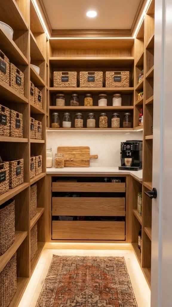 Custom Small Walk In Pantry