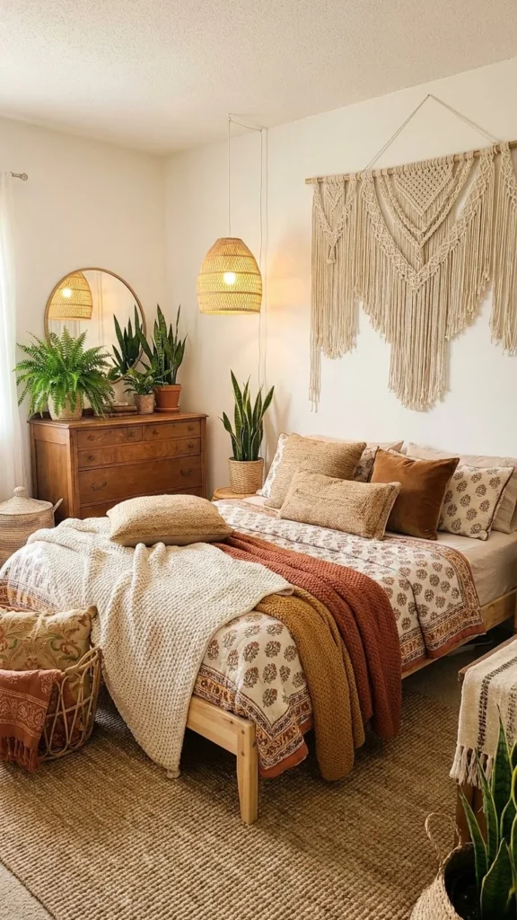 Earthy Boho Bedroom