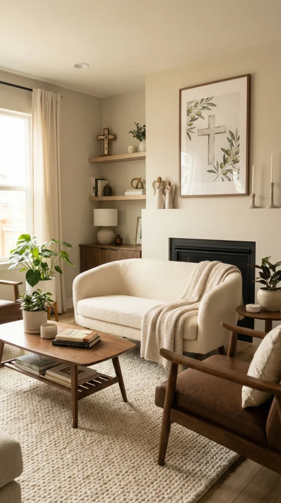 Elegant Boucle Loveseat