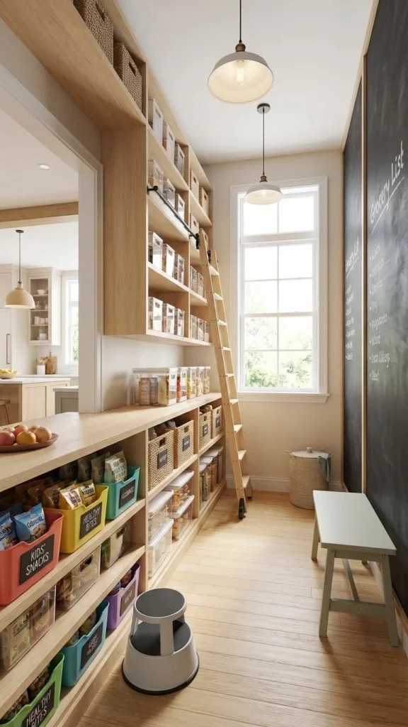 Family Friendly Walk In Pantry