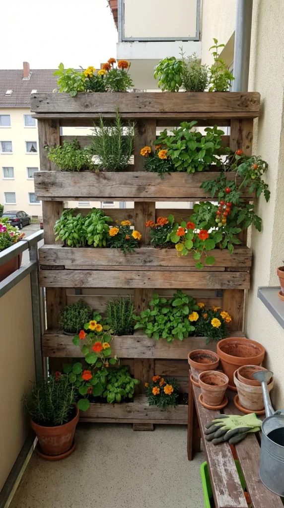 Herbs in Pallets
