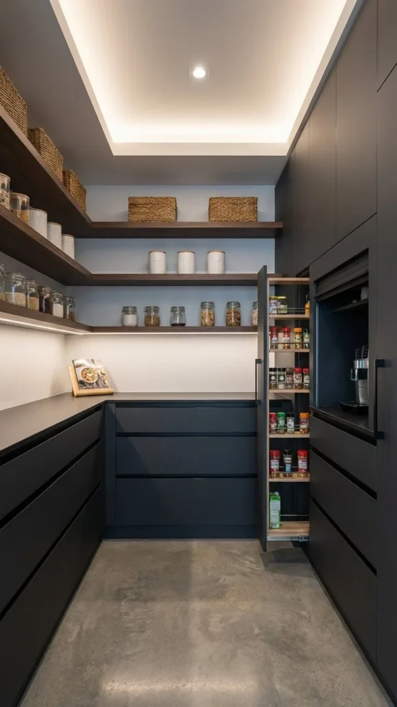 Modern Small Walk In Pantry