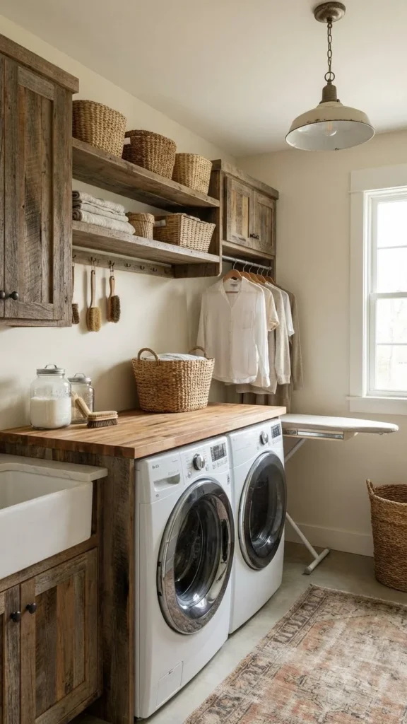 Practical Rustic Laundry