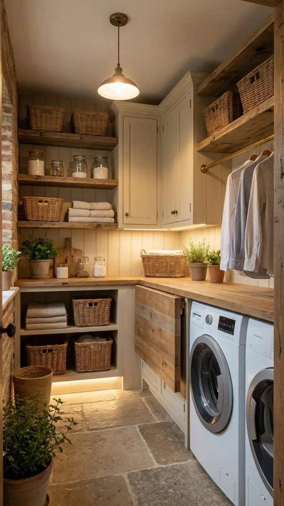 Rustic Small Laundry