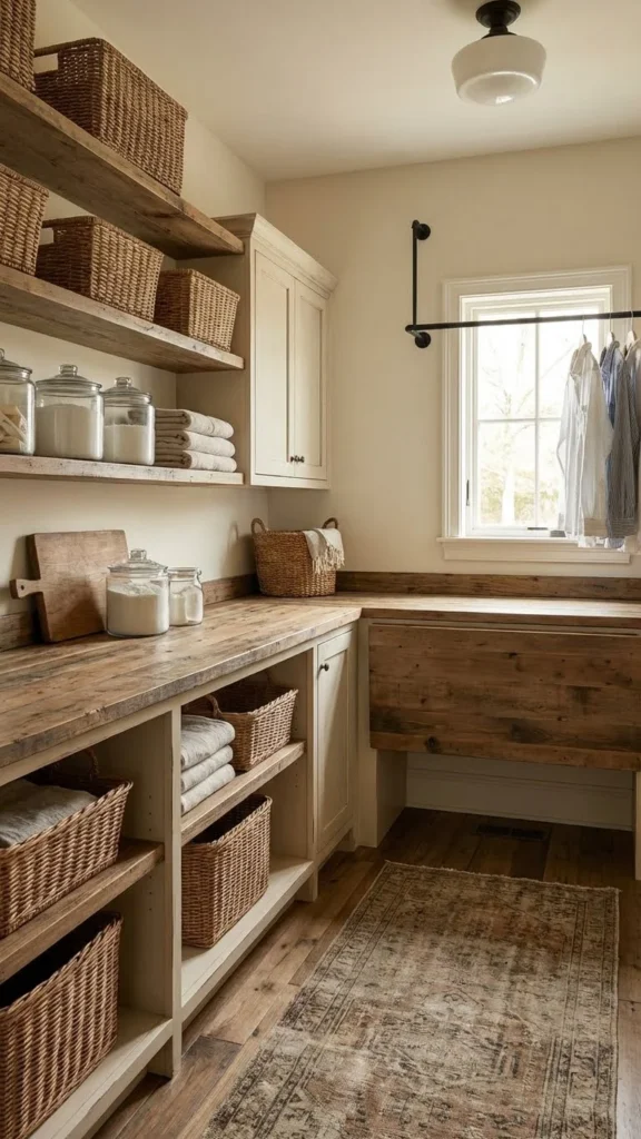 Rustic Wooden Laundry