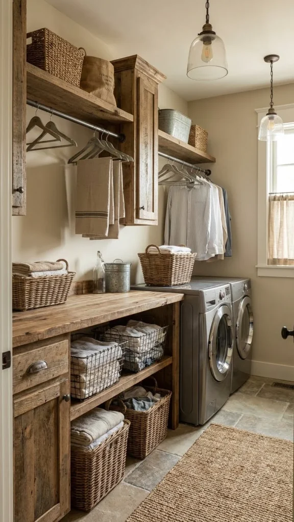 Small Rustic Laundry