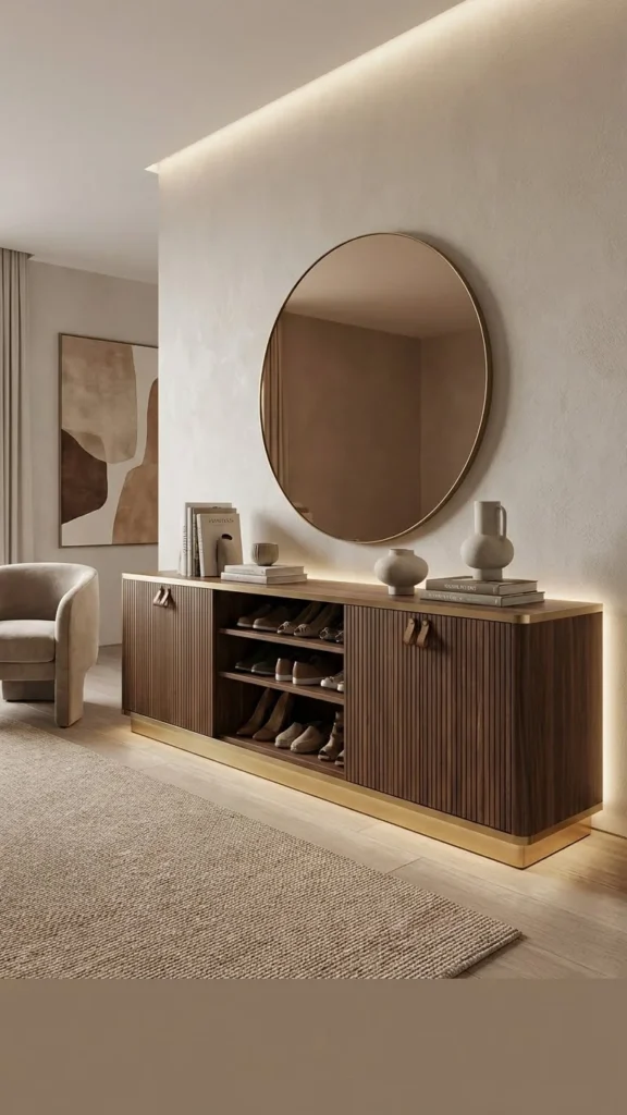 Stylish Shoe Cabinet with Hidden Storage