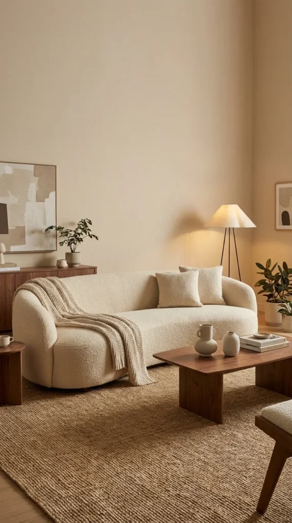 Textured Boucle Sofa