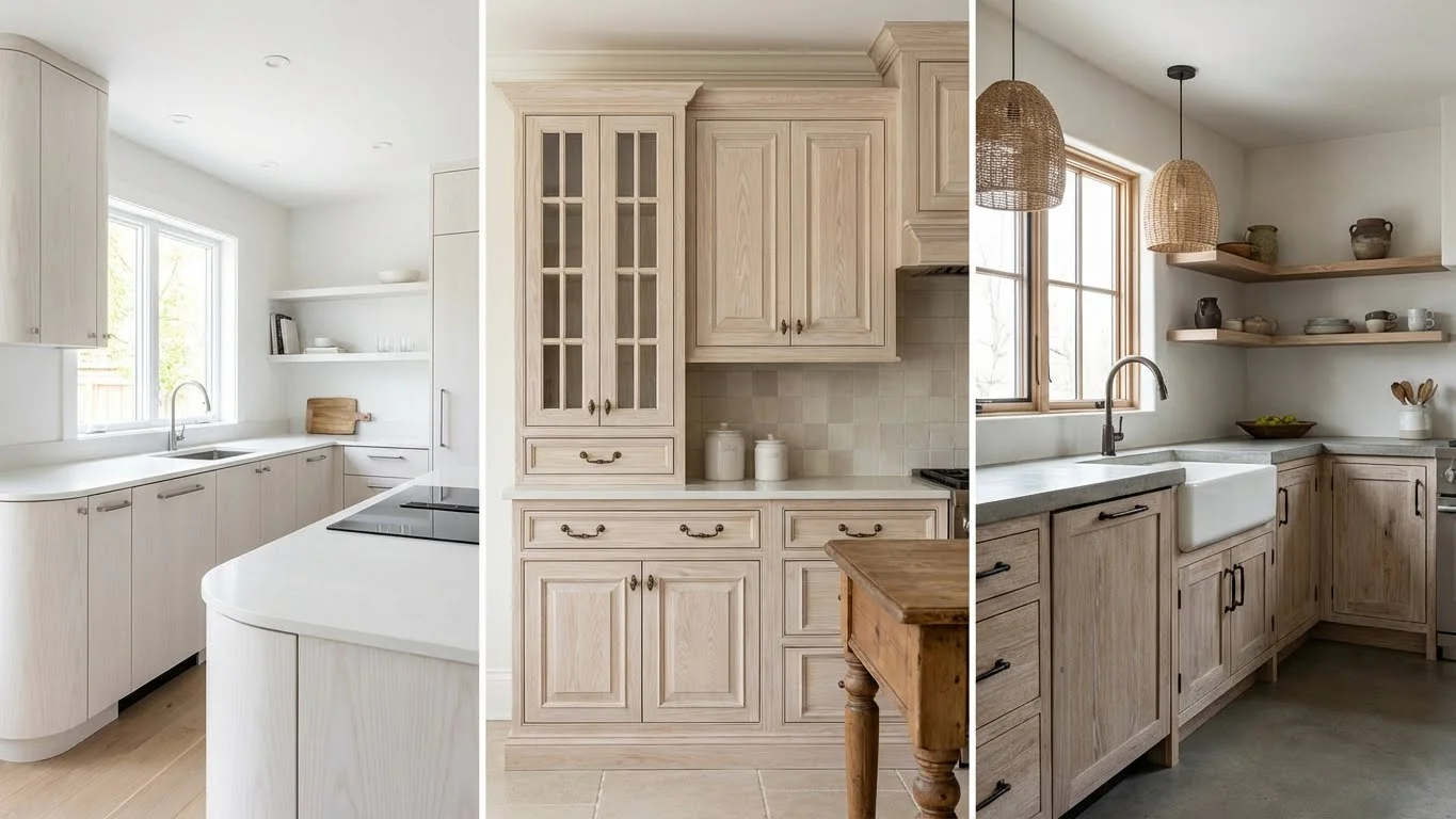 White Washed Oak Cabinet