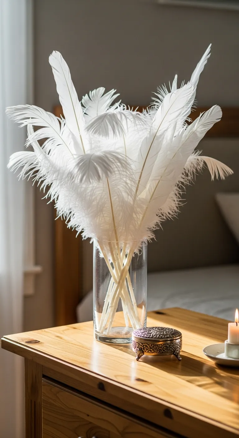 Feather Accents: Light and Airy