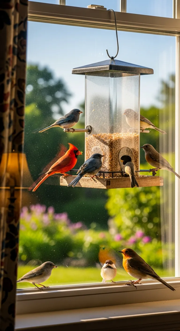 Bird Feeder View: Connect with Wildlife